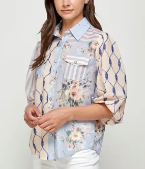 TX6888 Flower printed top