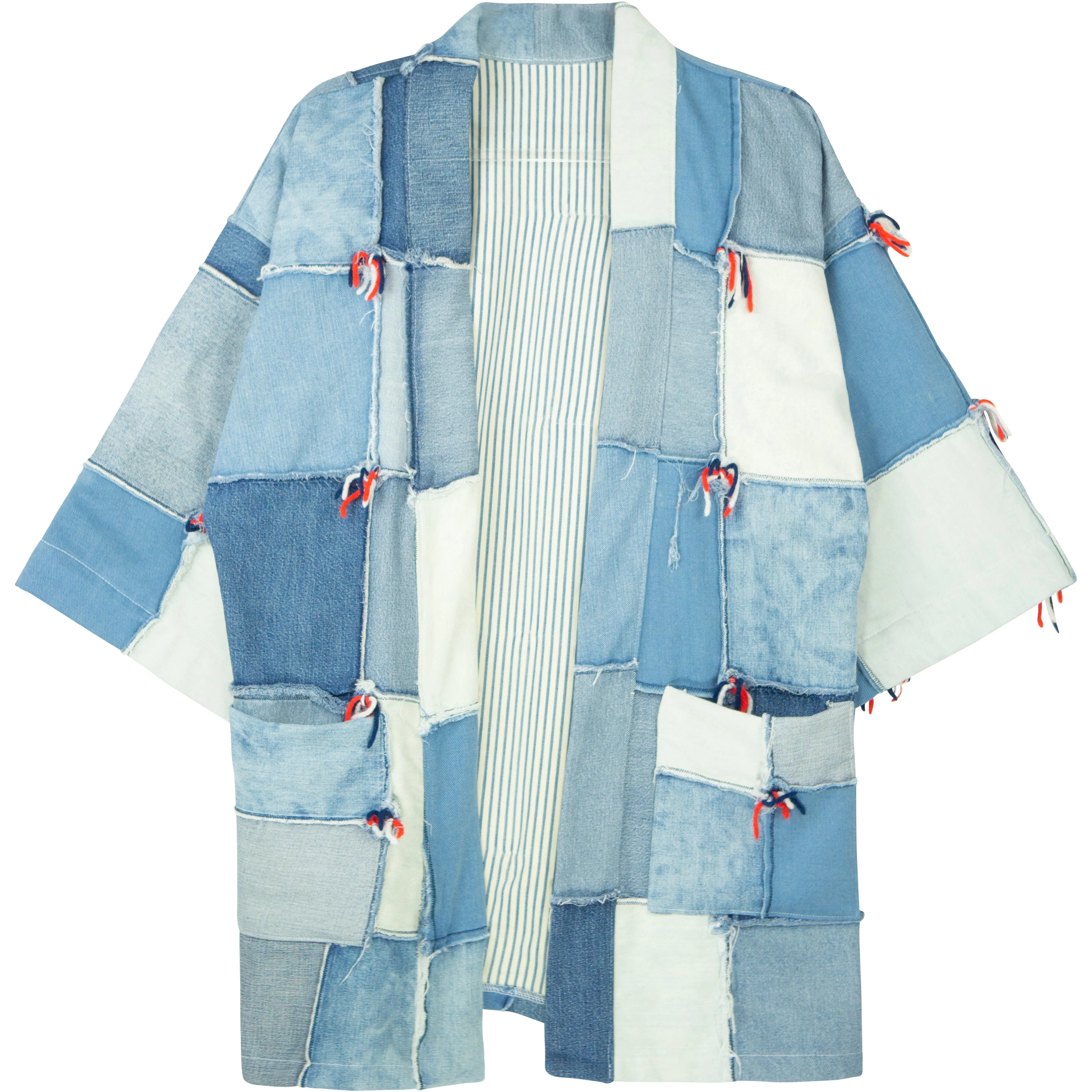 Reversible Upcycled Blanket Kimono - Eco-Friendly Fashion Statement