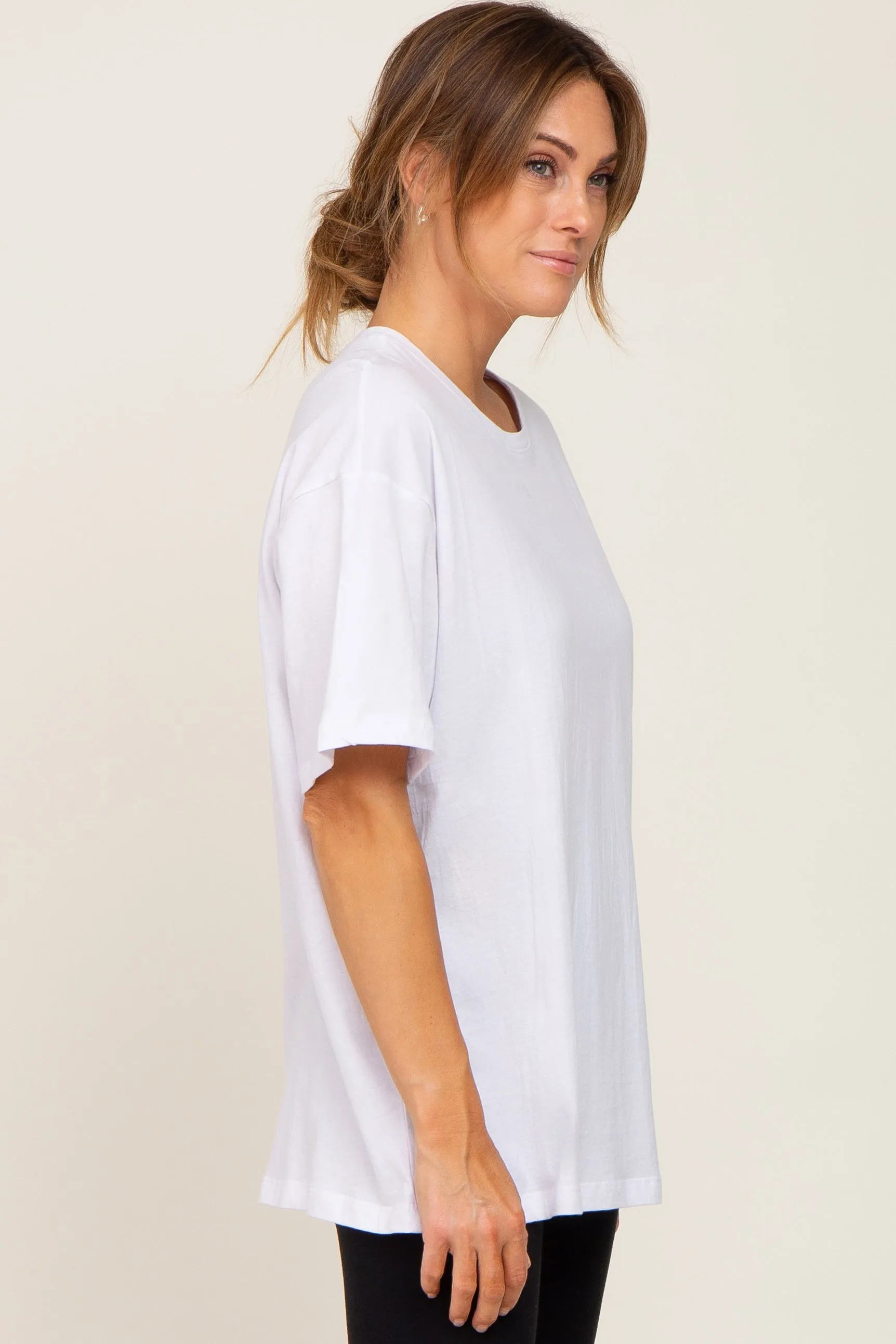 White Basic Oversized Tee