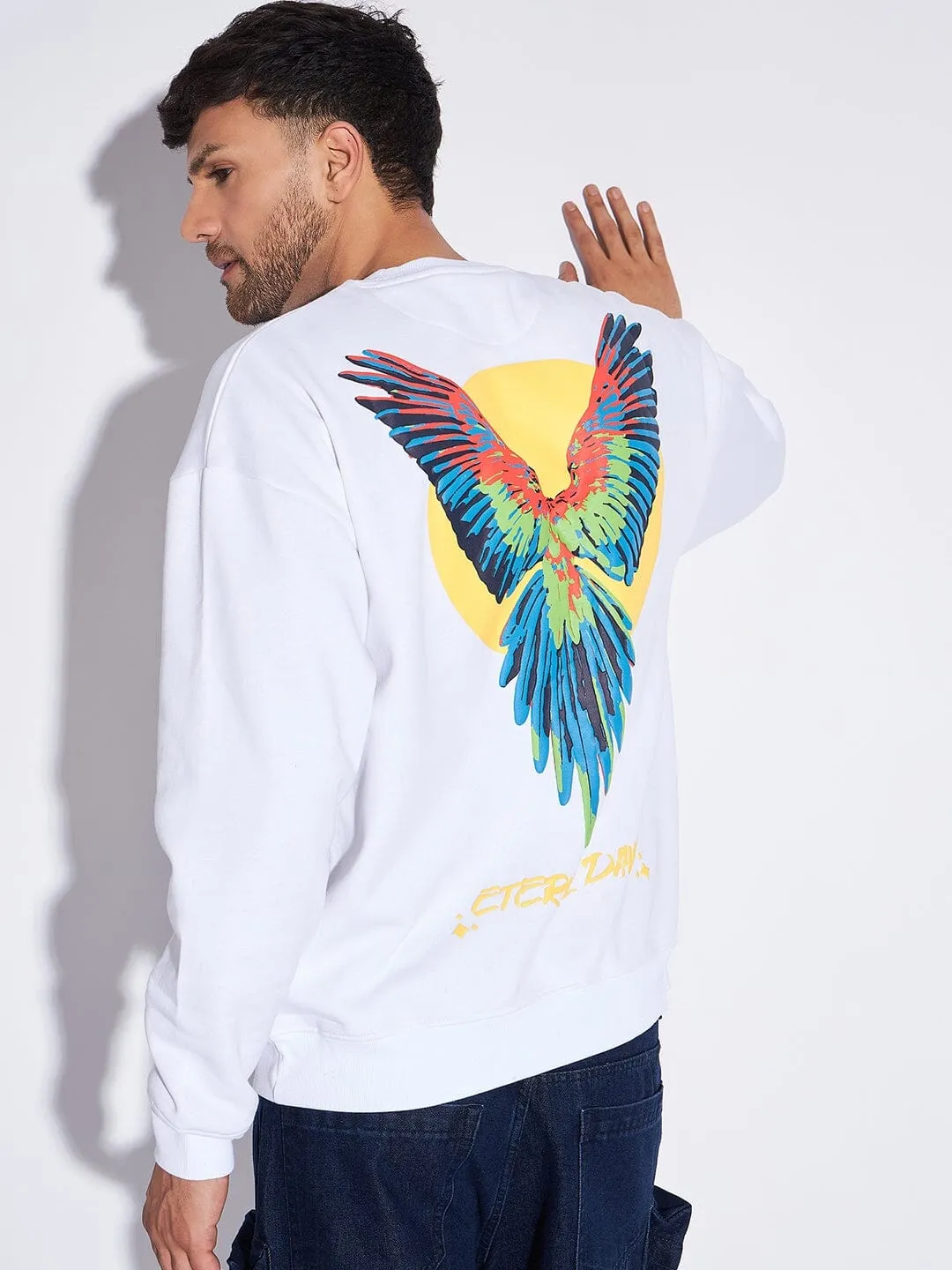 White Macaw Oversized Sweatshirt