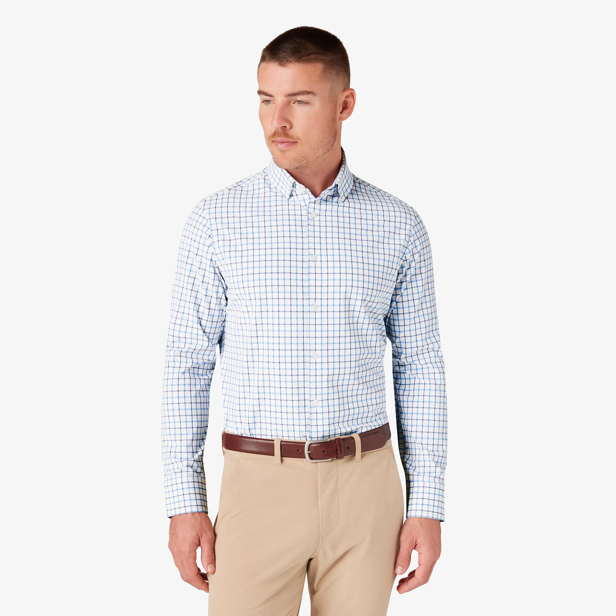 White Polk Plaid