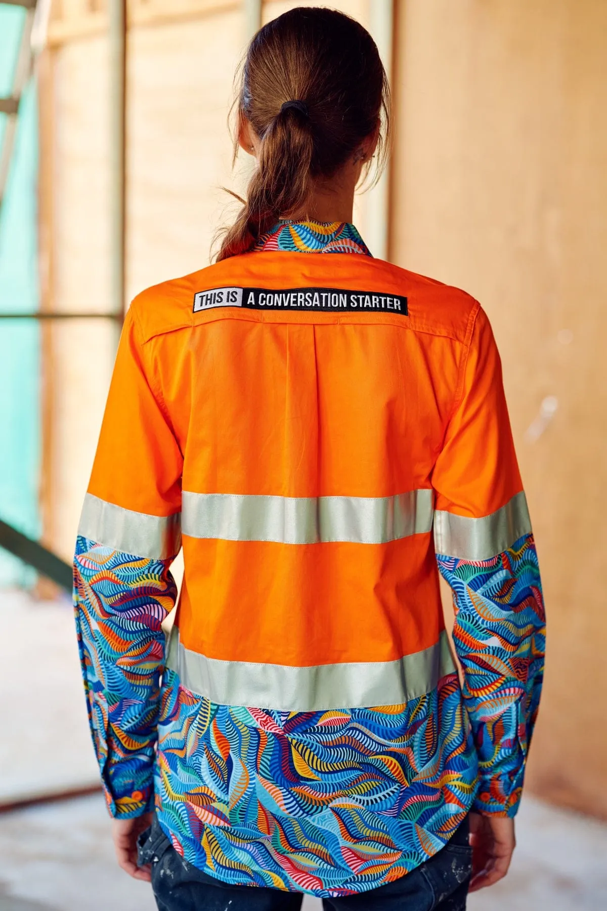 Women's Snazzy Orange Day/Night Hi Vis 2.0 Full Button Work Shirt